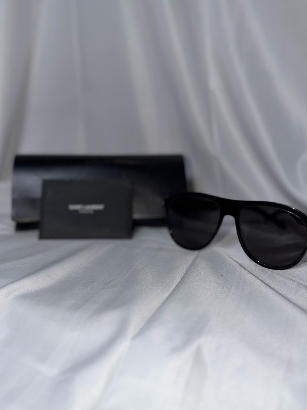 Saint Laurent Black Sunglasses with Dark Lenses